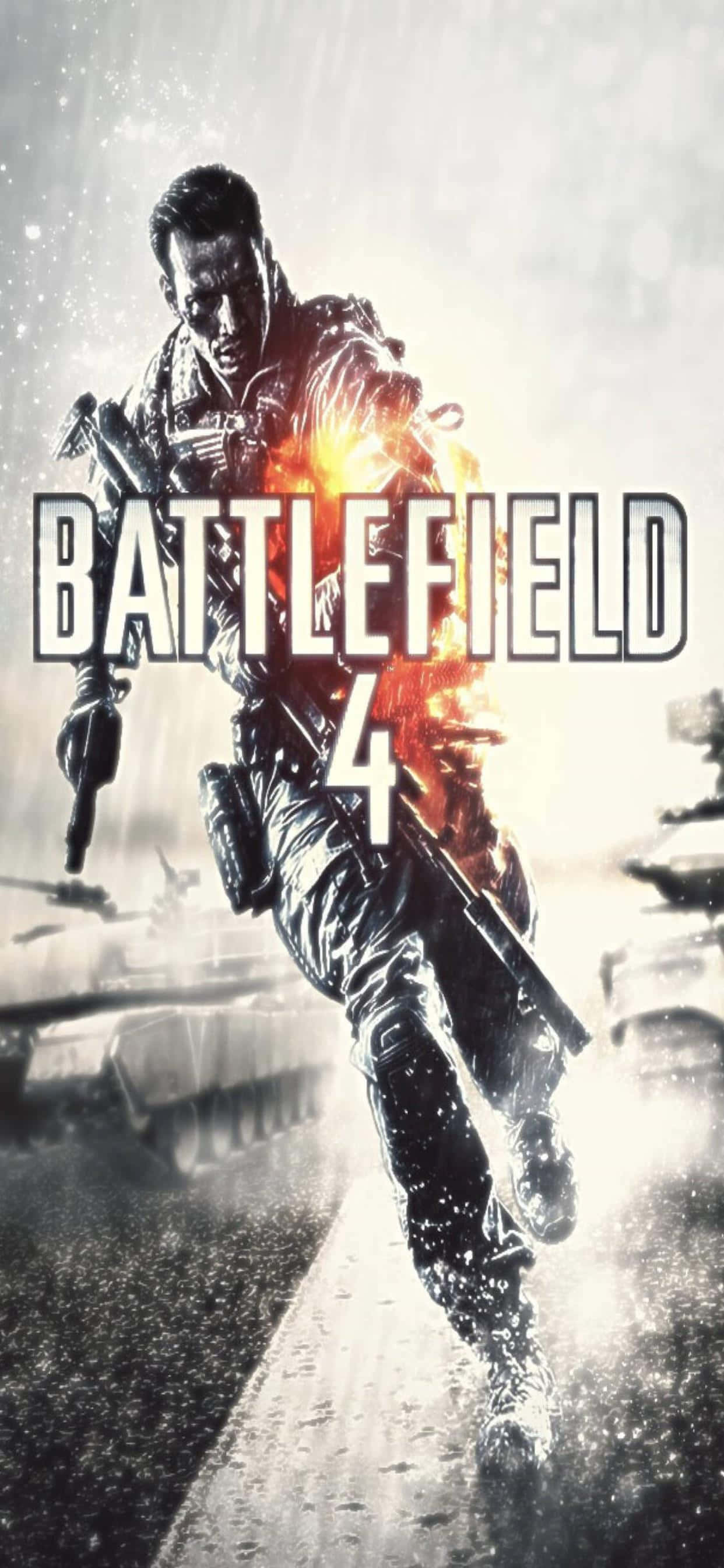 Kusisimka katika hatua na Battlefield 4 kwenye iPhone Xs Max Picha ya Ukuta