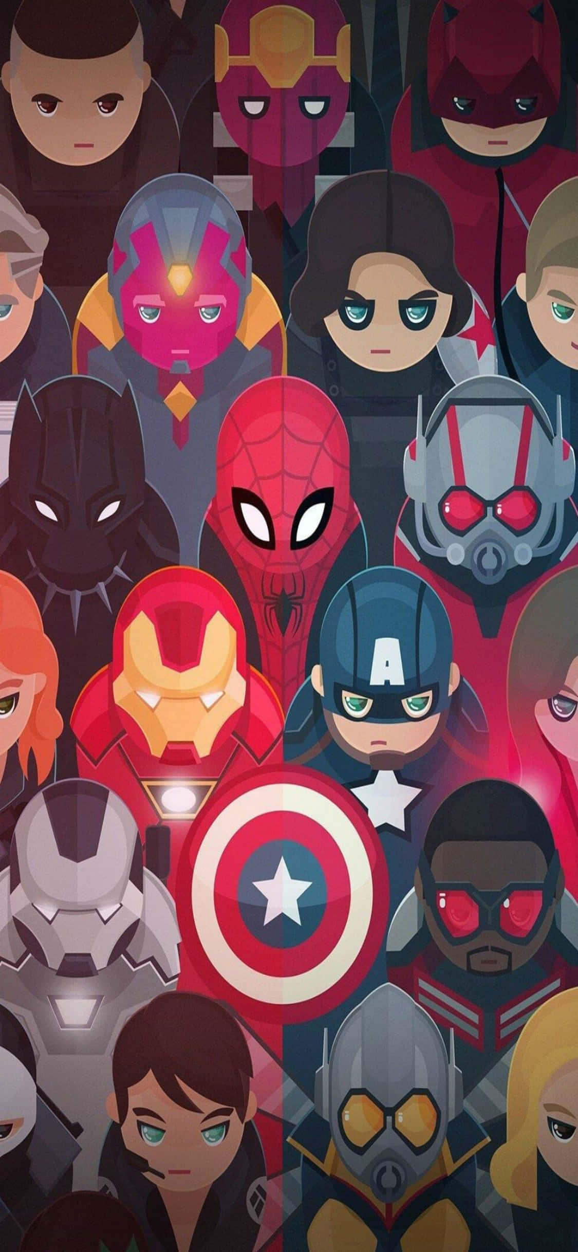 Kuvuka iPhone yako na timu iliyoboresha - Marvel's Avengers Picha ya Ukuta