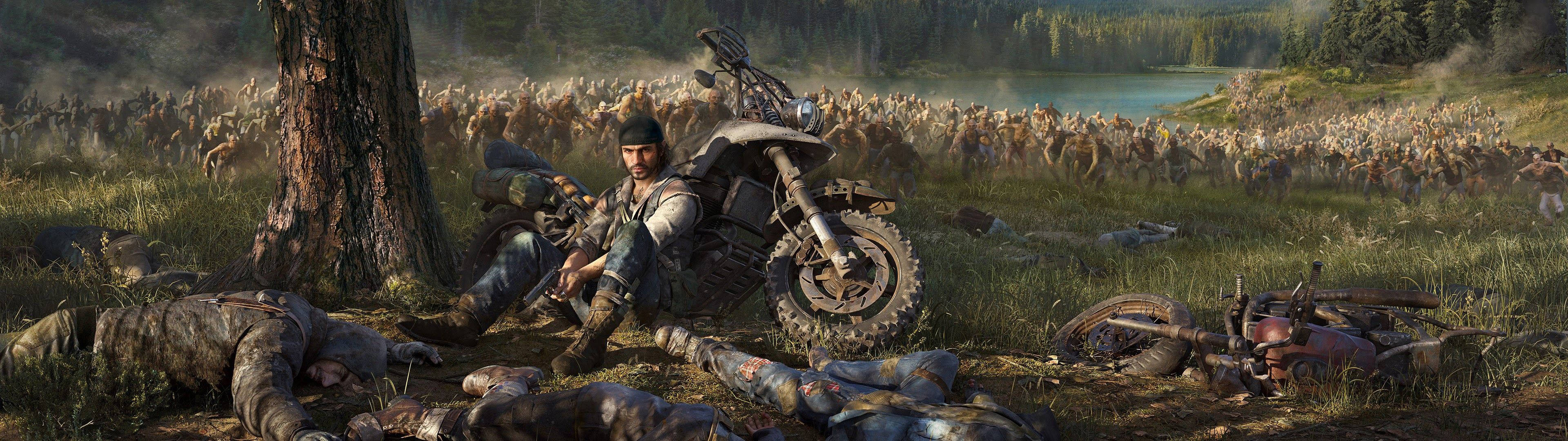 Kusurvive Wasteland ya Zombie-infested katika Days Gone Picha ya Ukuta