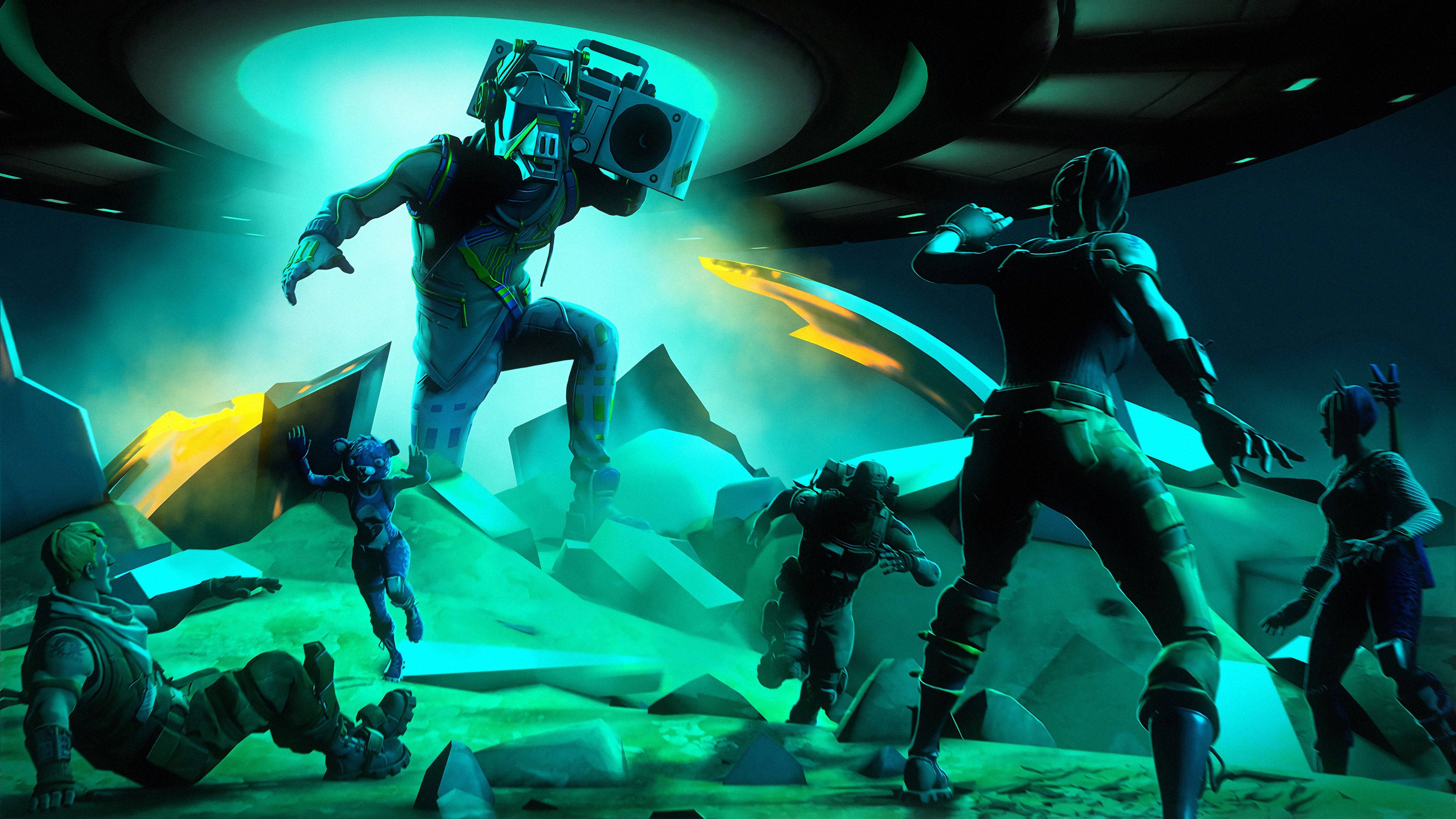 Kutua kwa DJ Yonder wa Fortnite Baridi Picha ya Ukuta