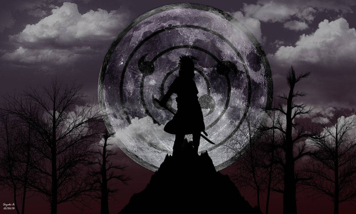 Kutuma Ulimwengu Katika Giza la Milele - Sasuke Uchiha Picha ya Ukuta