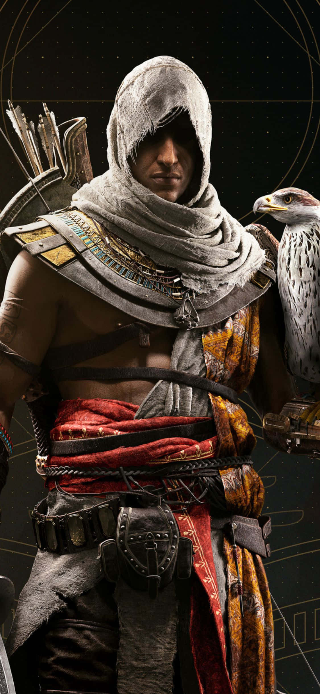Kutumia nguvu ya Assassin's Creed Origins na iPhone X Picha ya Ukuta