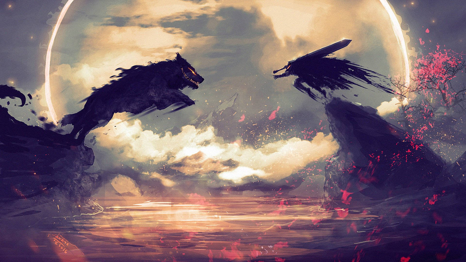 Kuvuka Changamoto - Guts wa Berserk Picha ya Ukuta