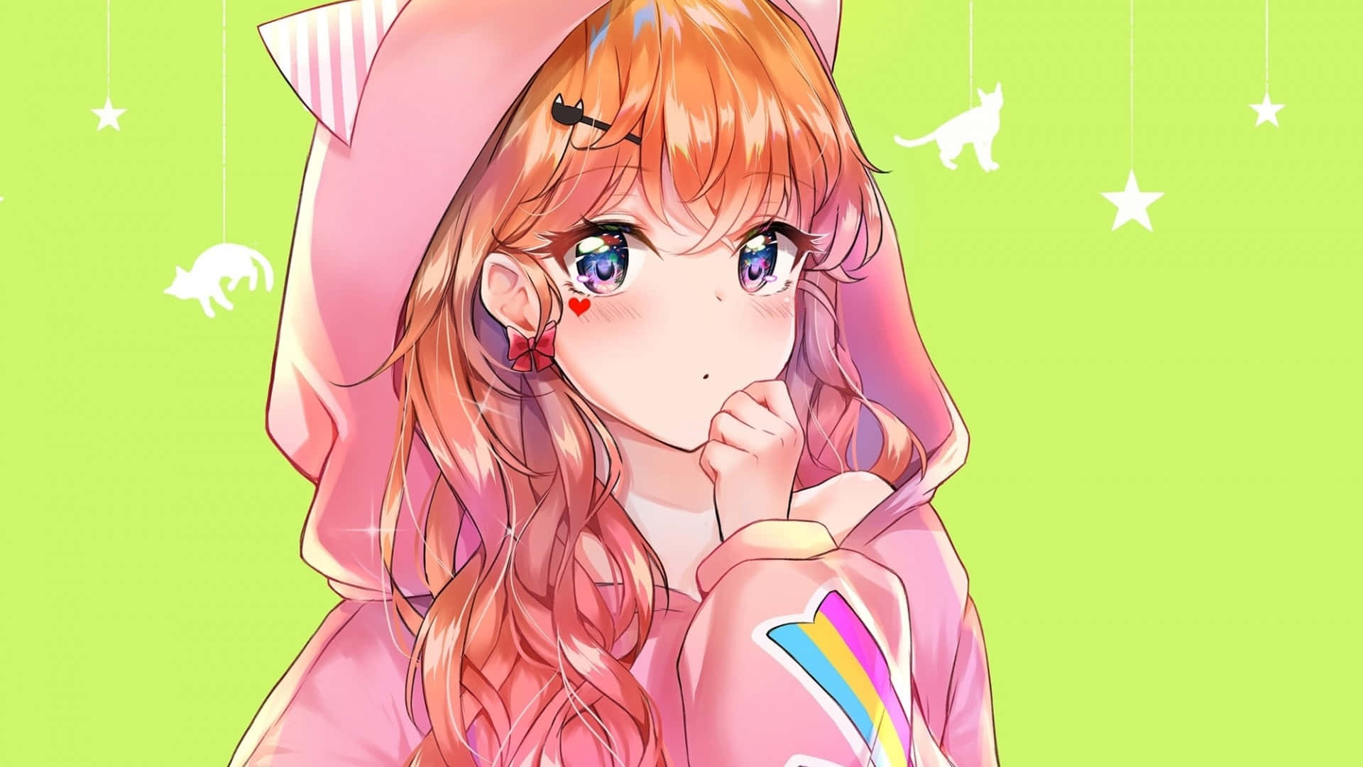Kuwa Mrembo Kwa Hoodie ya Anime ya Mtindo Picha ya Ukuta