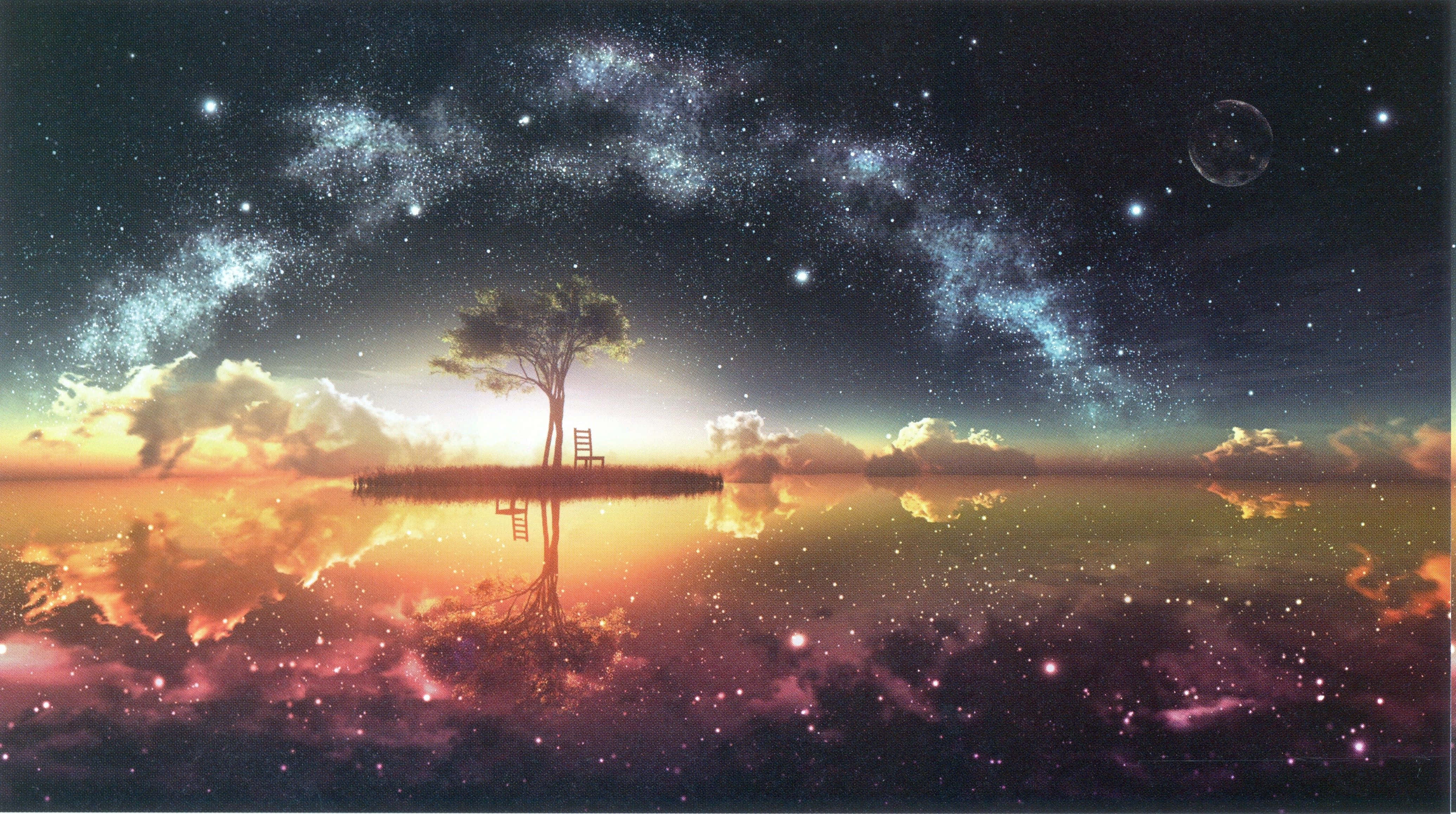 Kuwa na ufahamu wa uzuri wa Anime Landscape Picha ya Ukuta