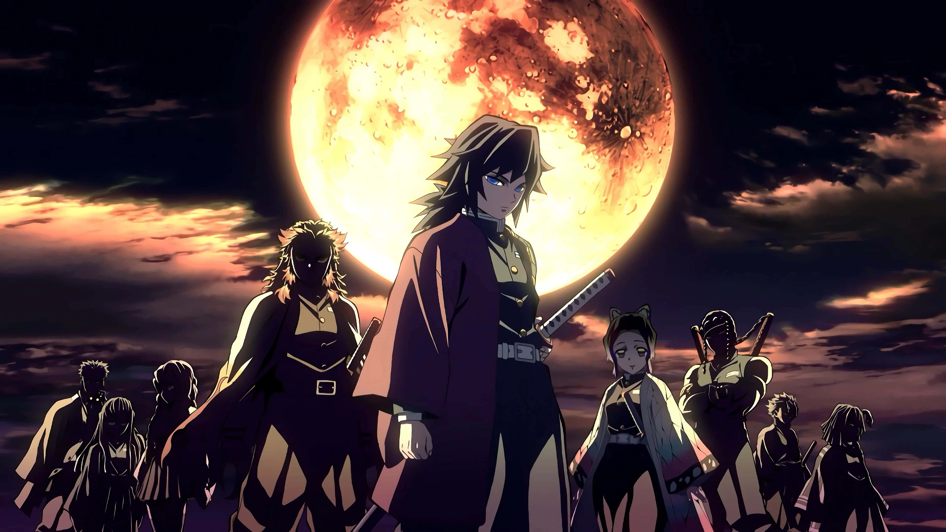 Kuwa tayari kupigana na mashetani kwa kutumia Demon Slayer! Picha ya Ukuta
