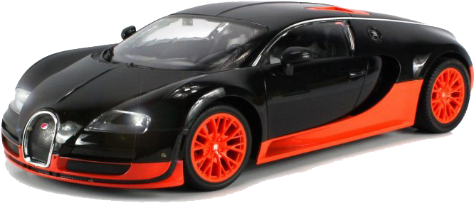 Kwa upande wa Bugatti Veyron Mweusi na Rangi ya Chungwa Picha ya Ukuta