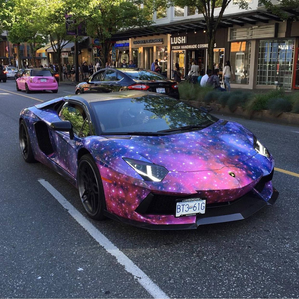 Lamborghini Galaxy Barabarani Picha ya Ukuta
