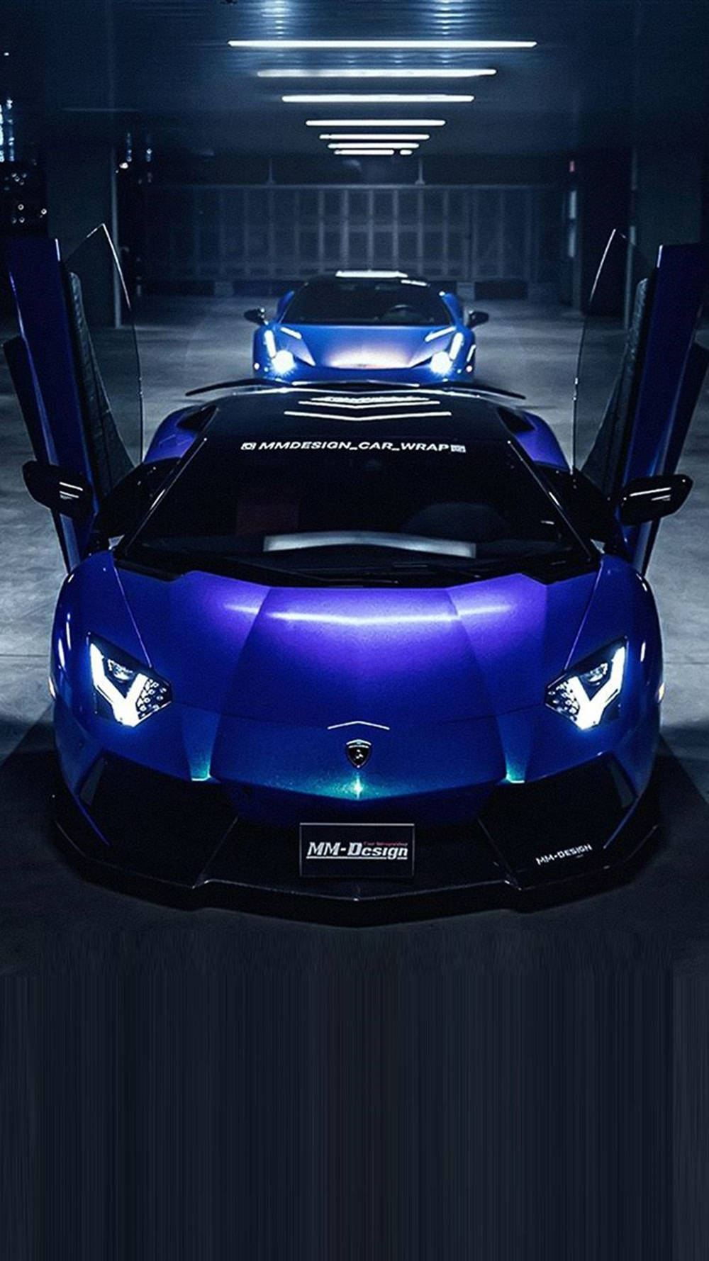 Lamborghini iPhone Bluu Aesthetic Magari Picha ya Ukuta