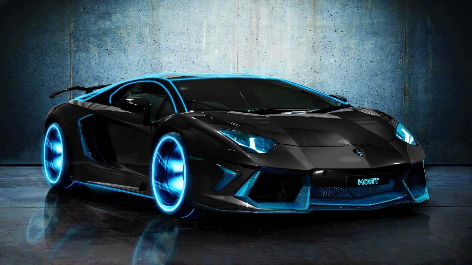 Lamborghini ya kuvutia ikikimbia kwenye barabara Picha ya Ukuta