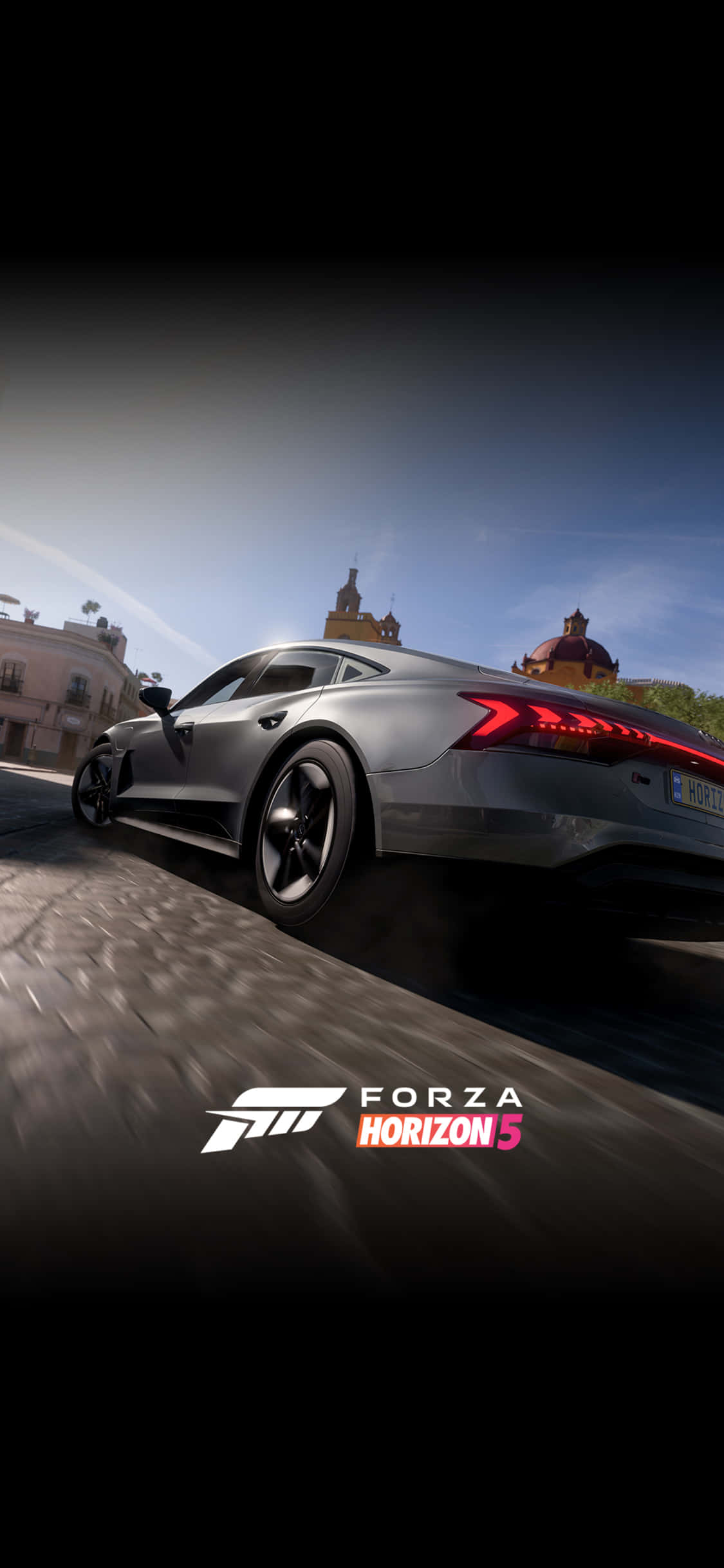 Lamborghini ya Rangi ya Kijivu cha iPhone X Forza Motorsport 7 Background Picha ya Ukuta