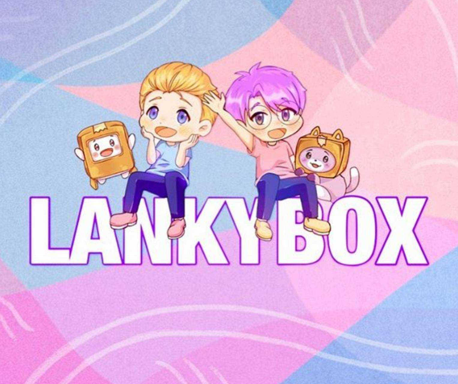 LankyBox Animated Adam na Justin Plushies Picha ya Ukuta