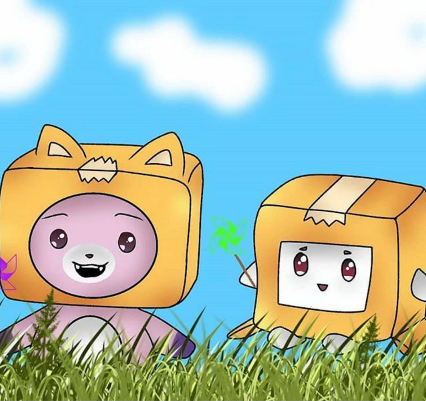 LankyBox Boxy Na Foxy Picha ya Ukuta