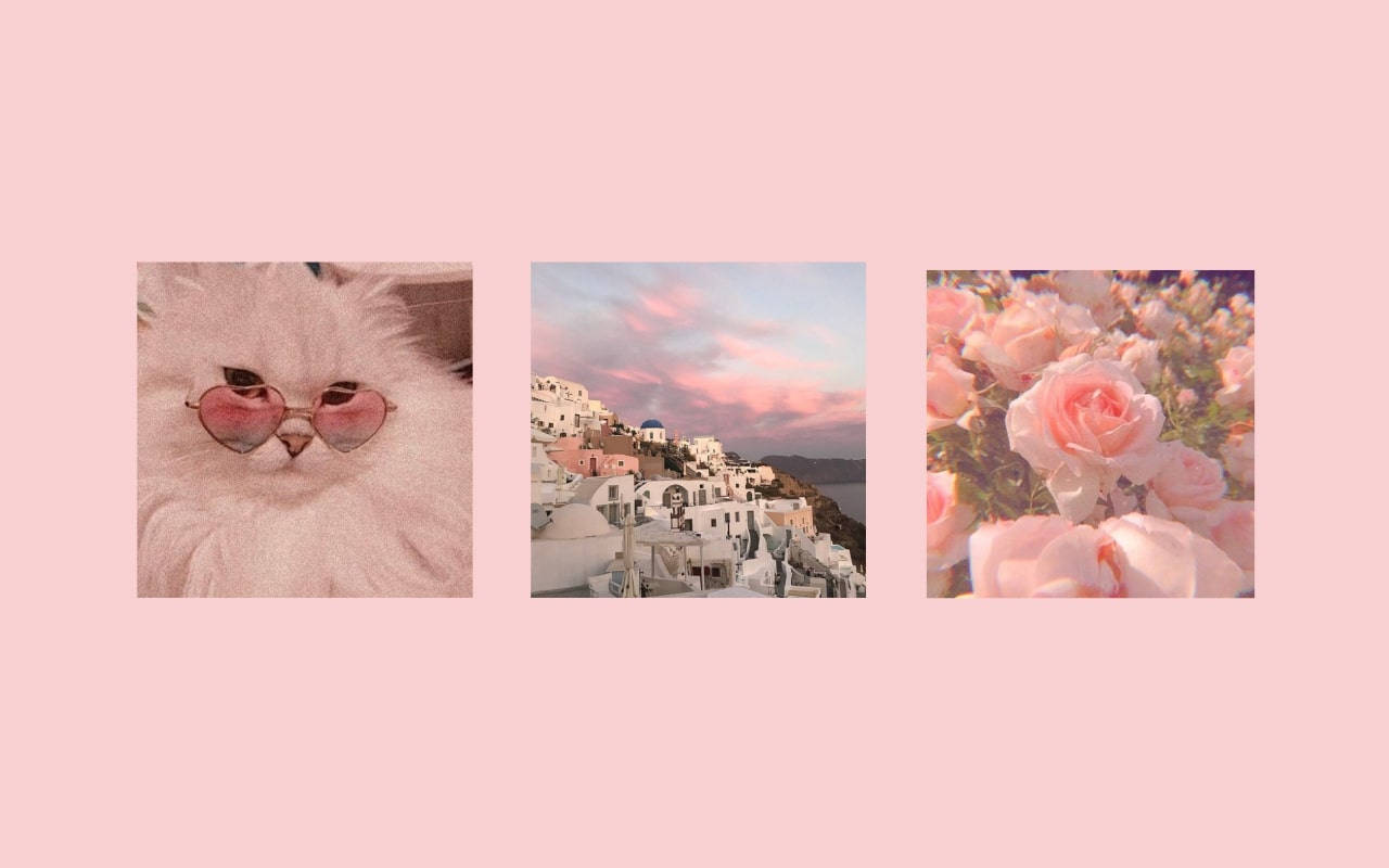 Laptop maridadi wa waridi Pinterest Picha ya Ukuta