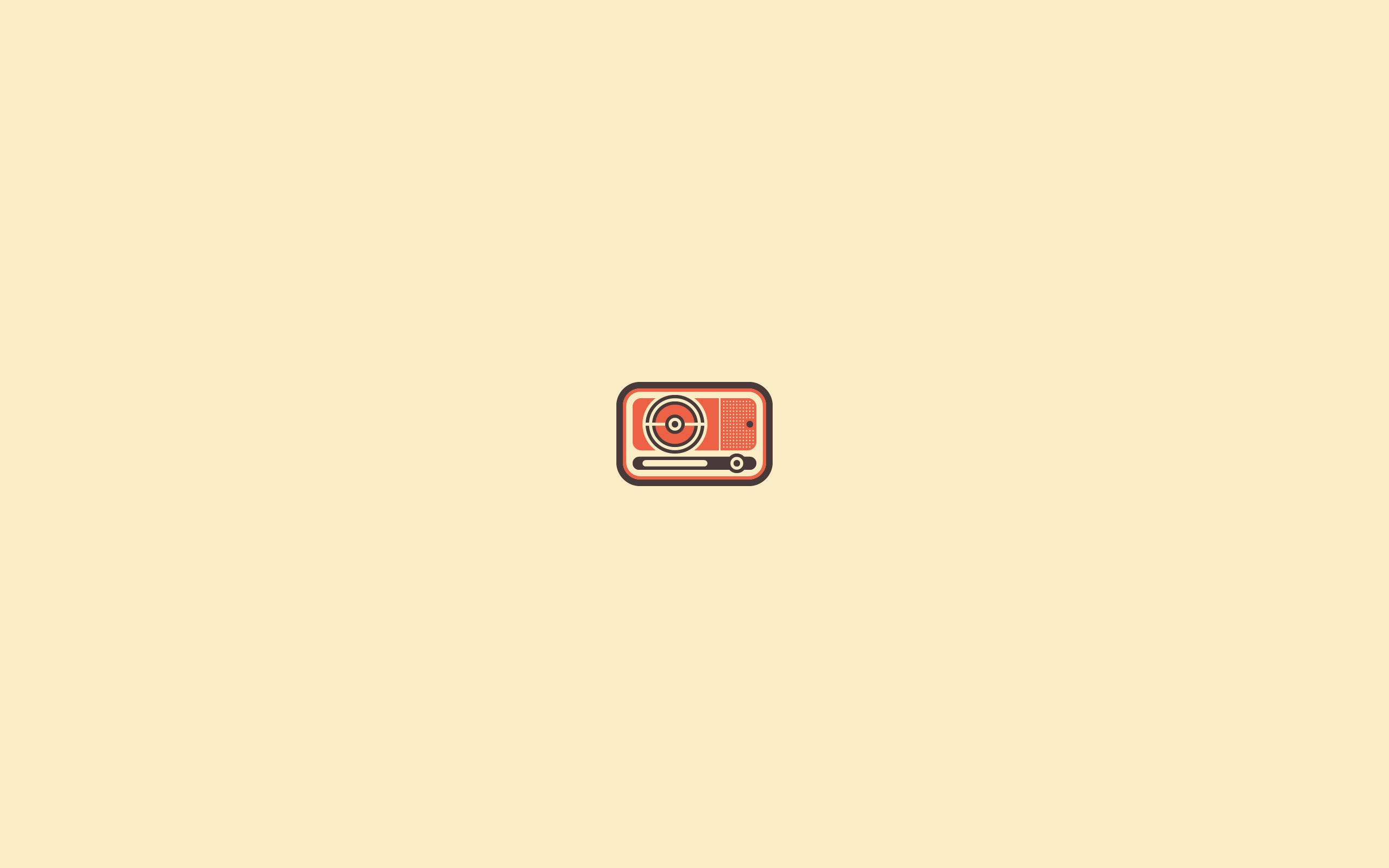 Laptop ya Aesthetic ya Radio Minimalist Picha ya Ukuta