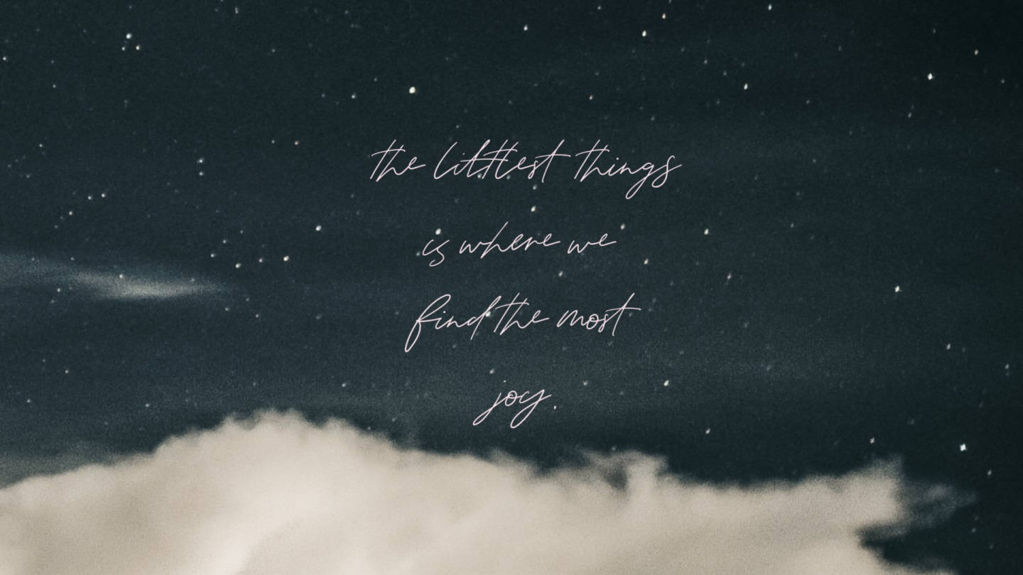 Laptop ya Indie Aesthetic The Littlest Things Picha ya Ukuta