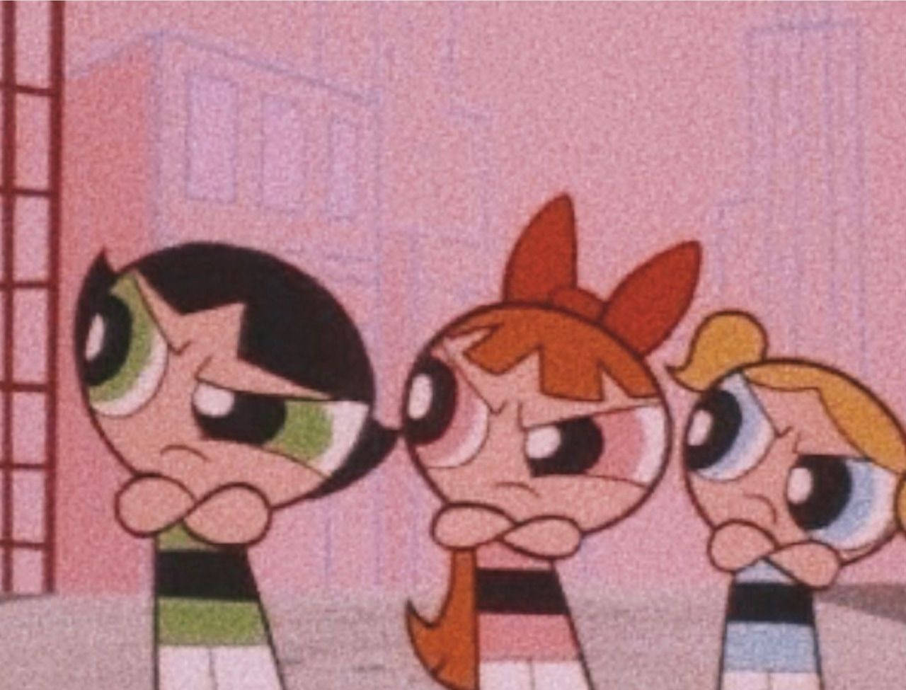 Laptop ya Indie Aesthetic yenye Mandhari ya Powerpuff Girls Picha ya Ukuta