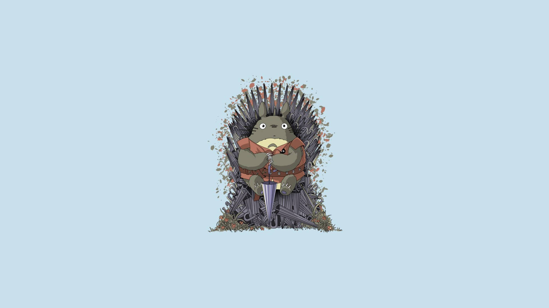 Laptop ya Totoro Game of Thrones Minimalist Aesthetic Picha ya Ukuta