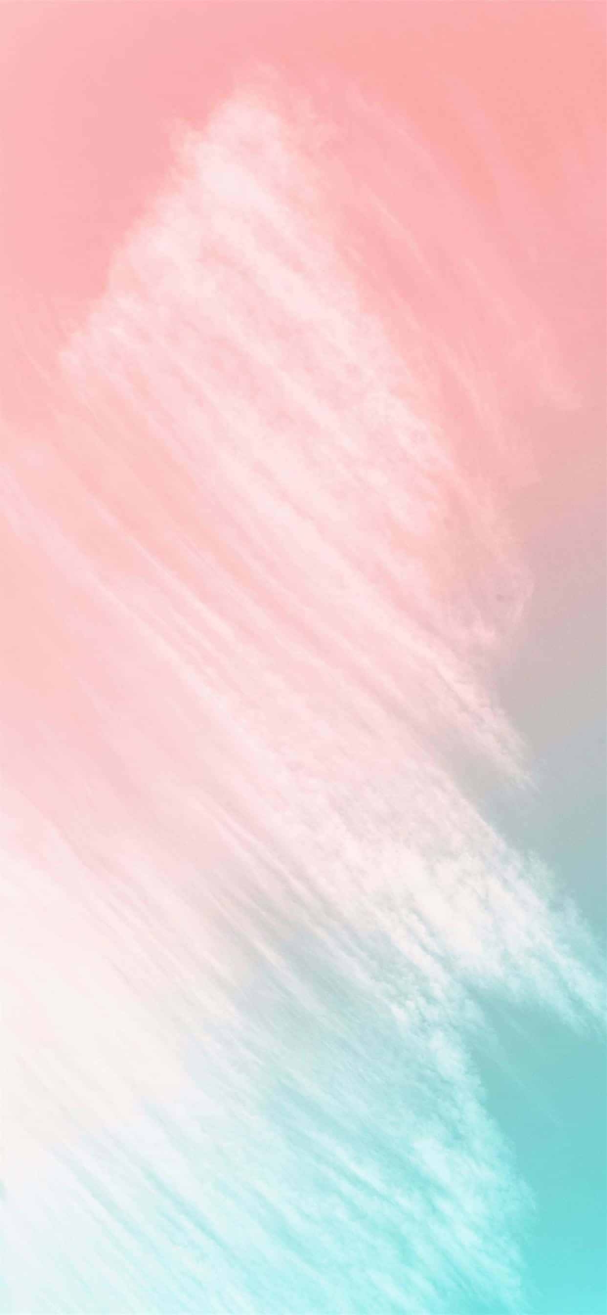 latar pink na turquoise yenye mawingu Picha ya Ukuta