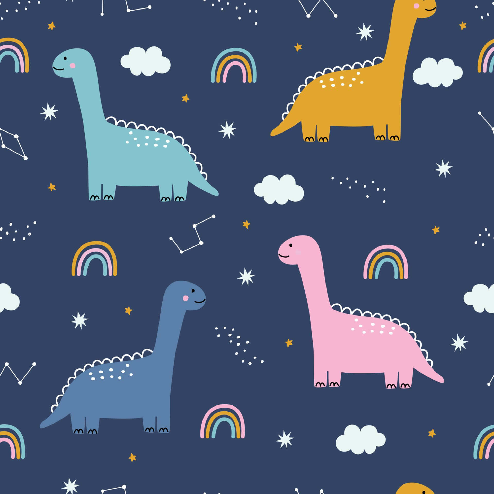 Latar ya Kipenzi cha Dinosau wa Katuni Picha ya Ukuta