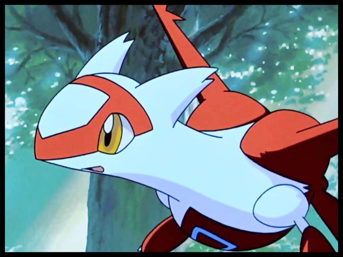 Latias na Mti Nyuma Picha ya Ukuta