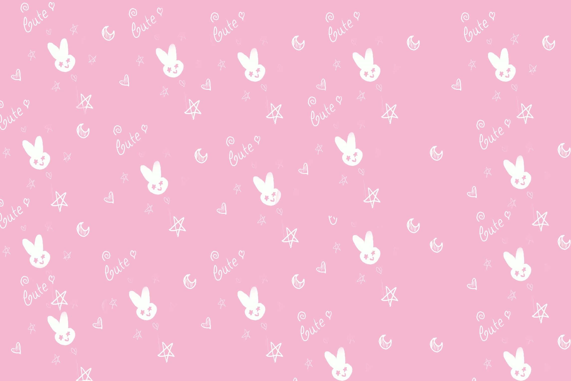 Latifu na Sifa ya Pink Kawaii Background Picha ya Ukuta