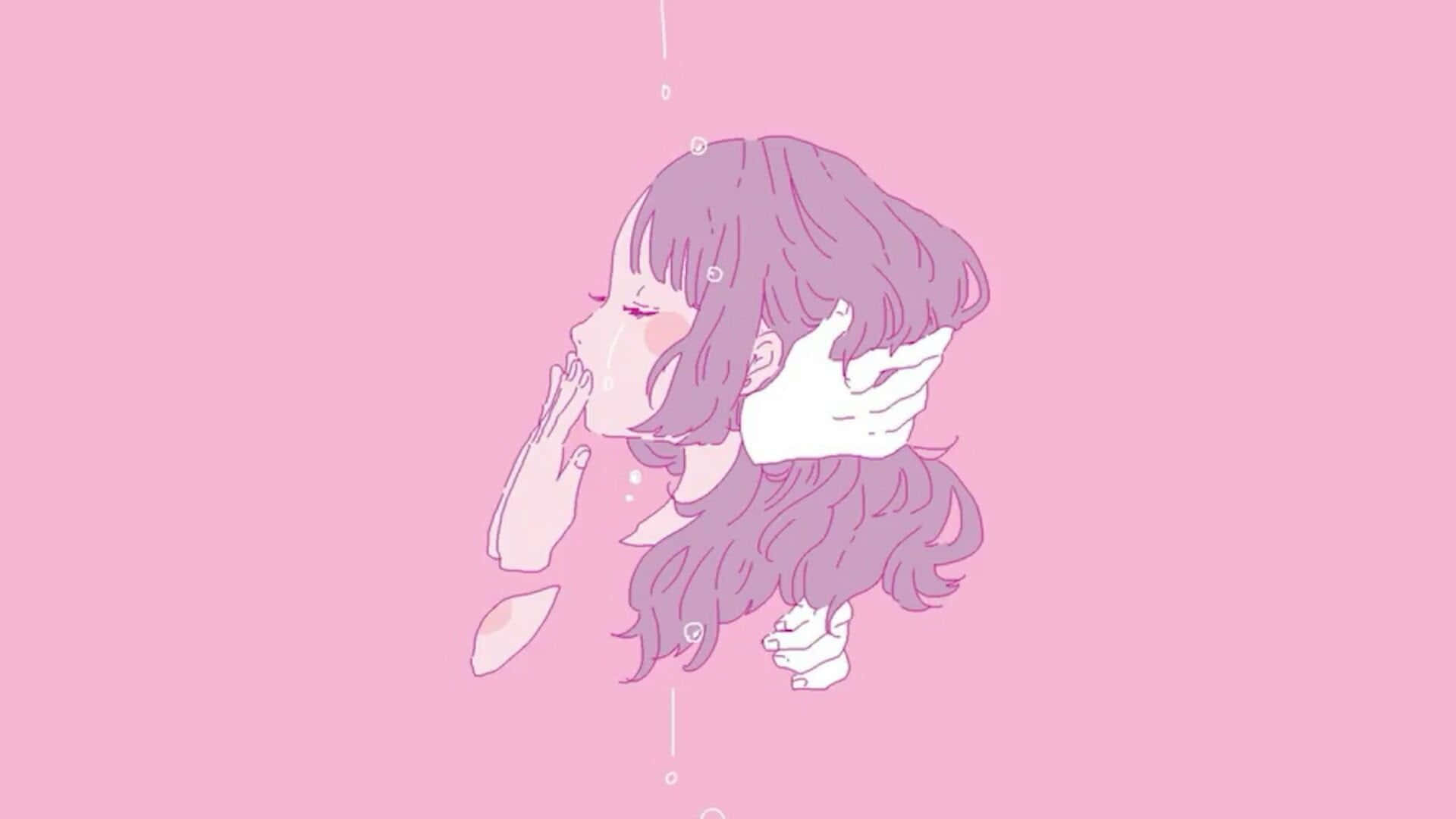 Latifu Pink Kawaii Background Picha ya Ukuta
