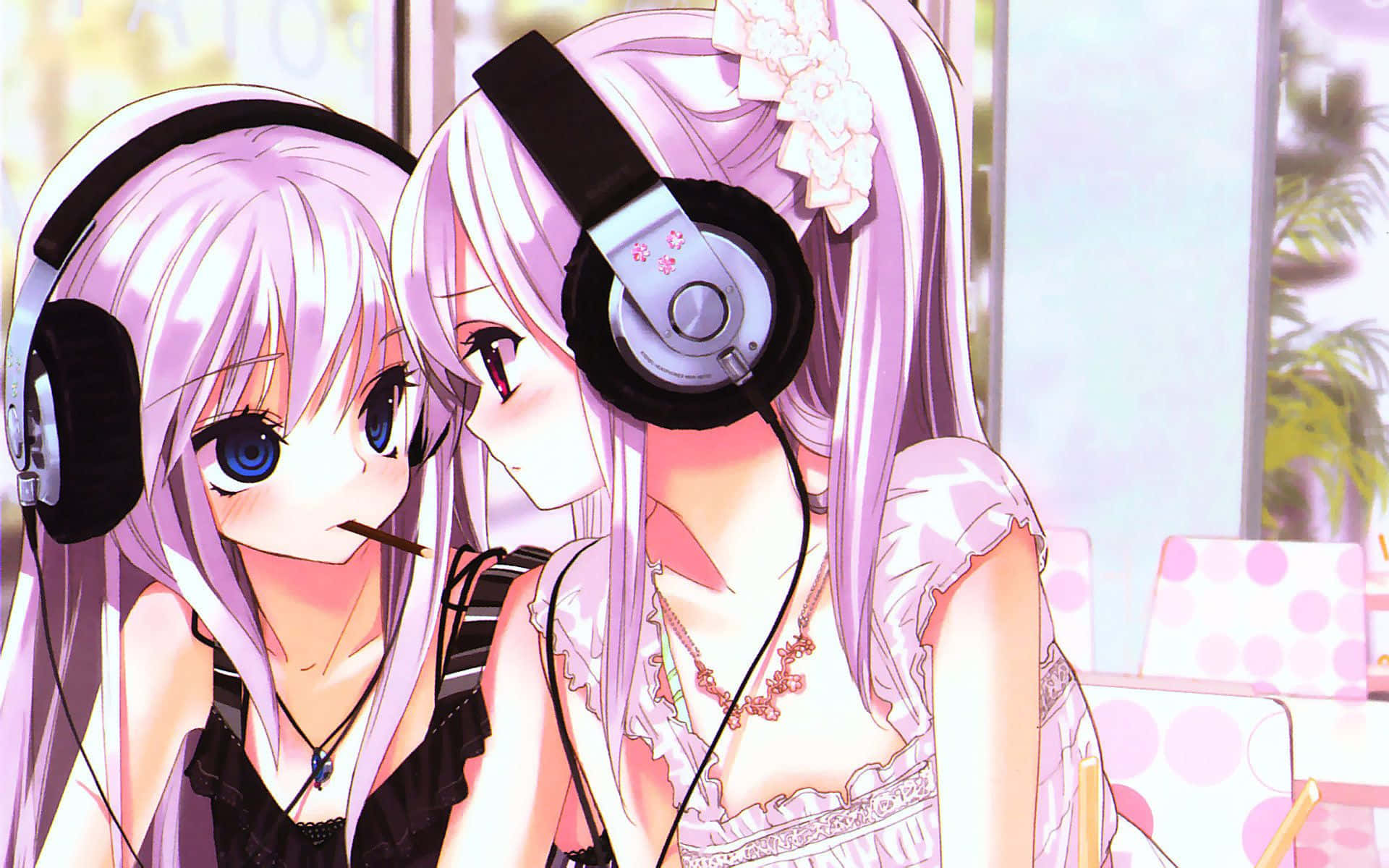 Latifu Pink Kawaii Fantasy Background Picha ya Ukuta
