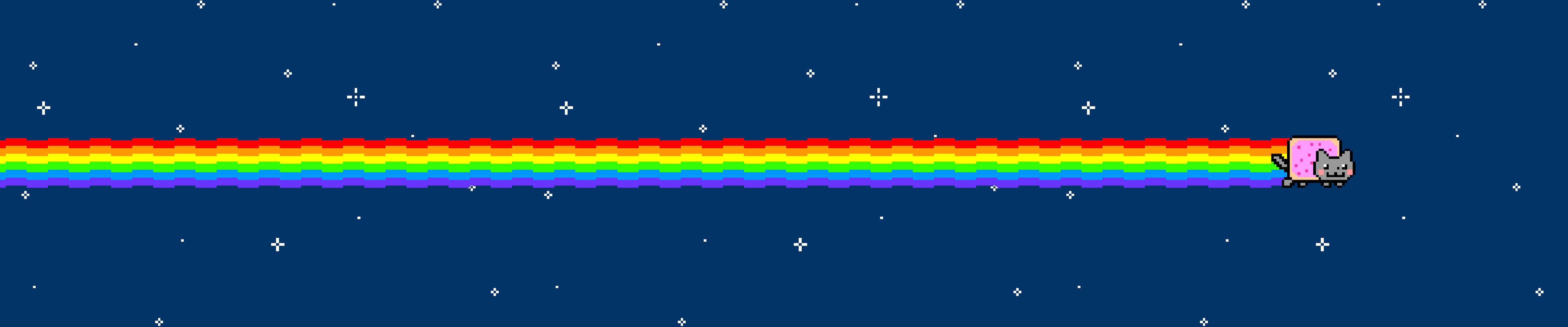 Latifu ya Nyan Cat ya Mwamba wa Rangi ya Pixel 3 Picha ya Ukuta