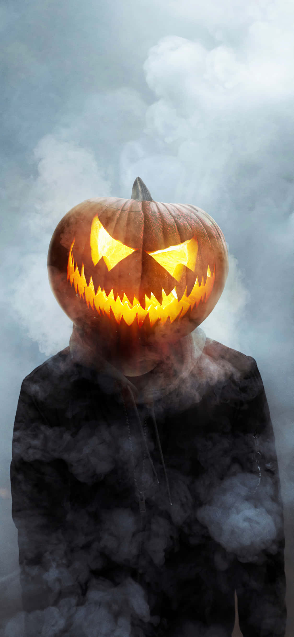 Laughing Jack O'Lantern iPhone Halloween Background Picha ya Ukuta