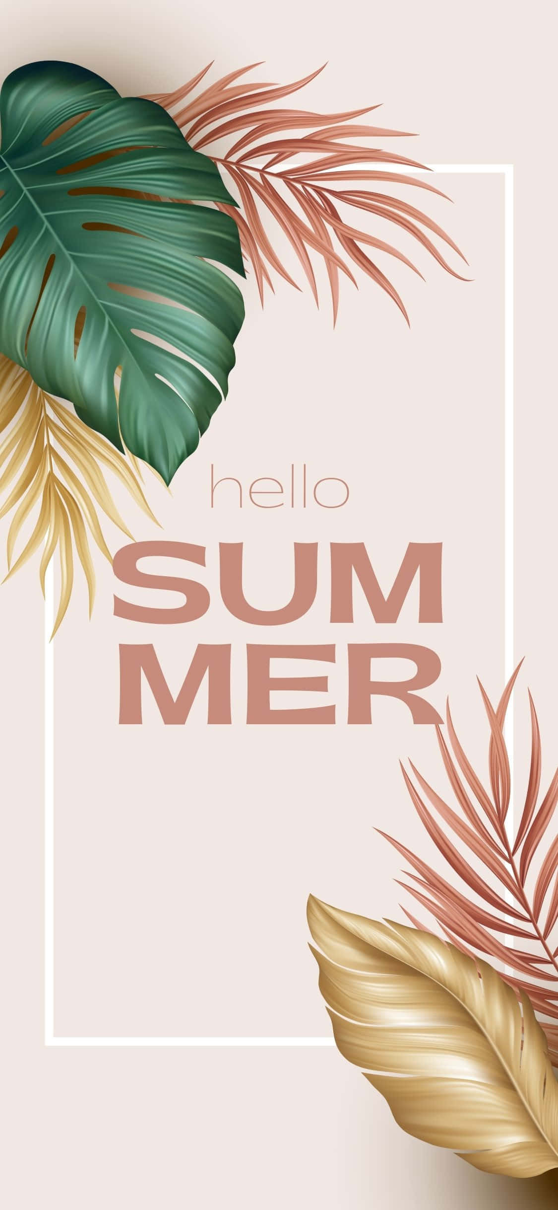 Leaf Plants iPhone X Summer Background Picha ya Ukuta
