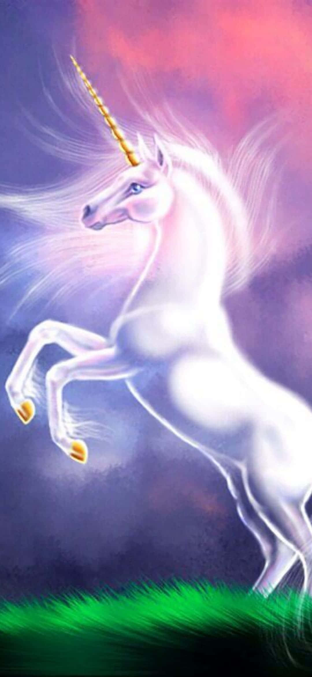 Kiumbe Kizushi Unicorni Mweupe Picha ya Ukuta