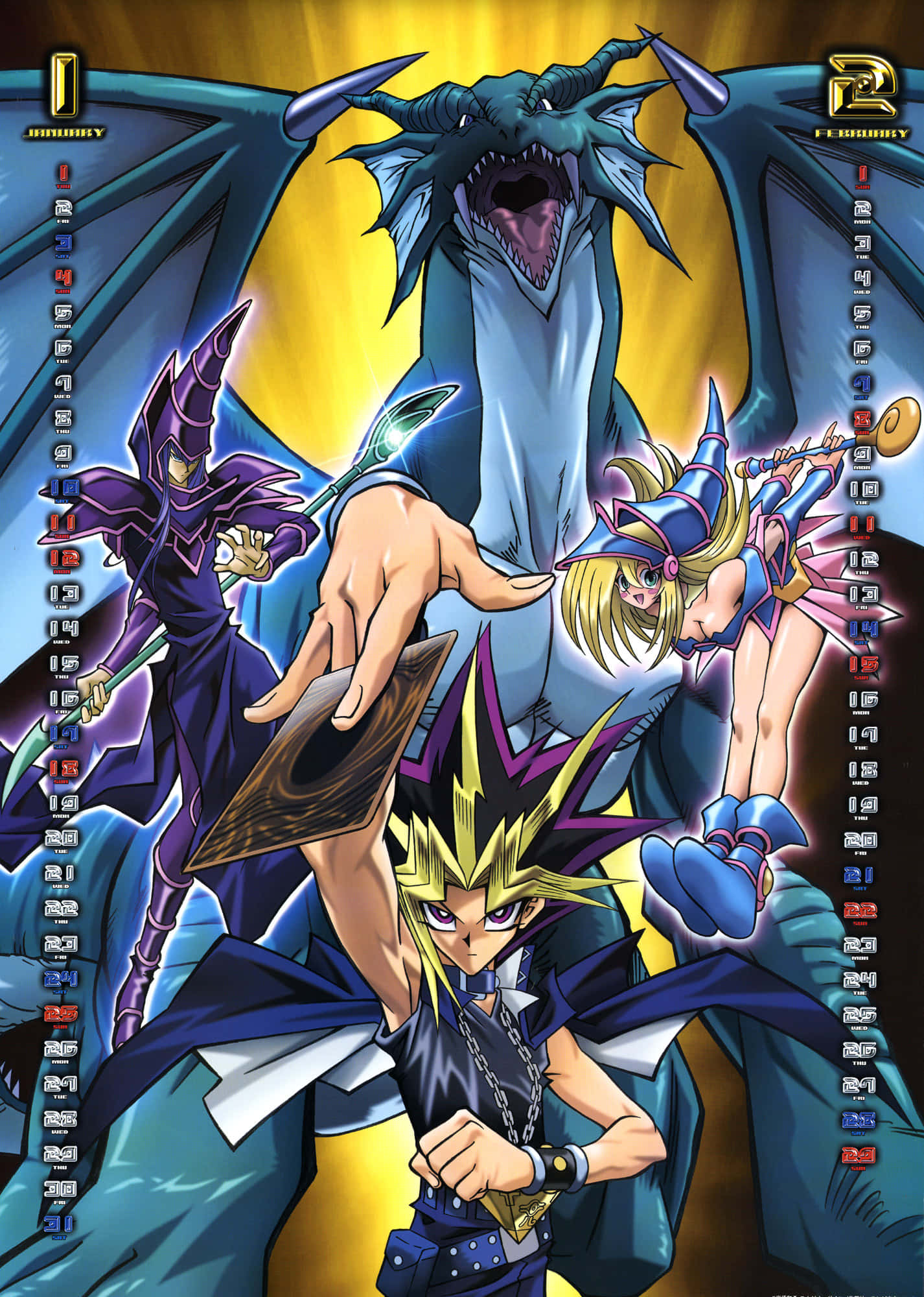 Legendary Yugioh Dark Magician katika Hatua Picha ya Ukuta