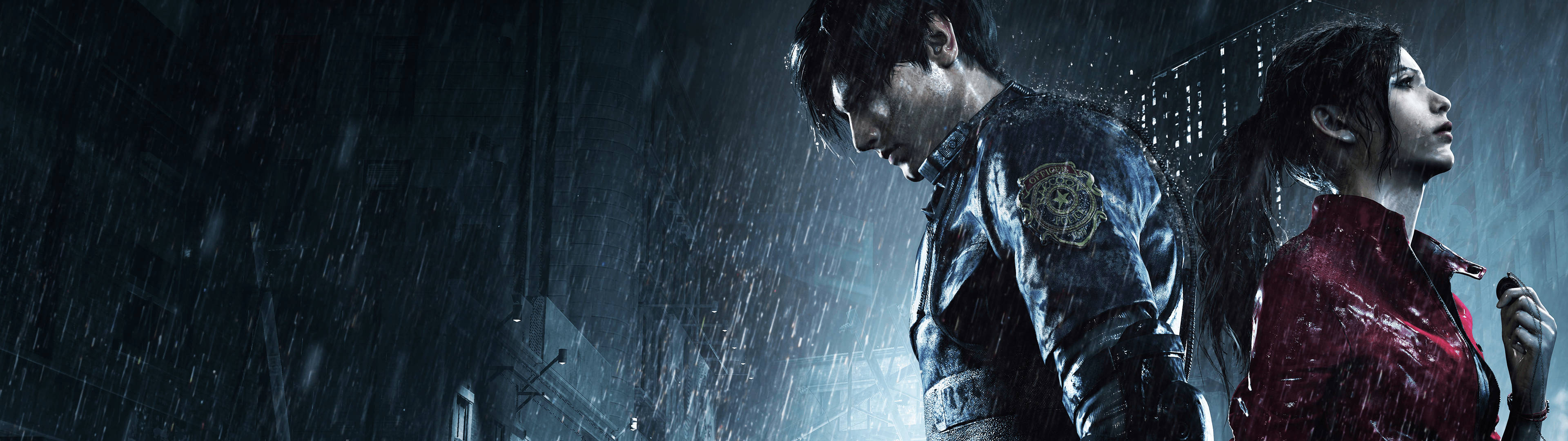 Leon & Claire Play Resident Evil 2 Remake Picha ya Ukuta