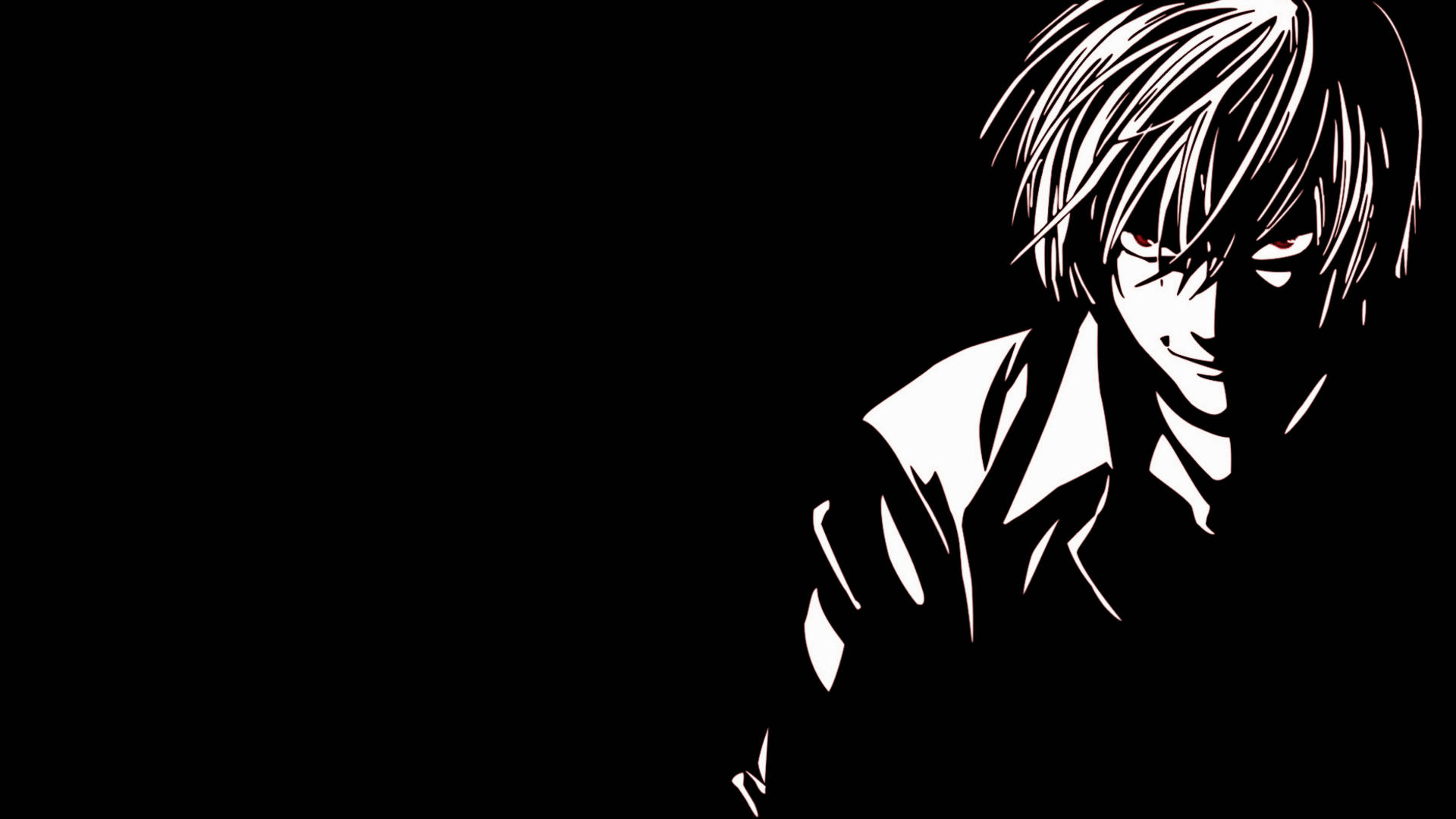 Light Yagami Mweusi wa Anime Picha ya Ukuta