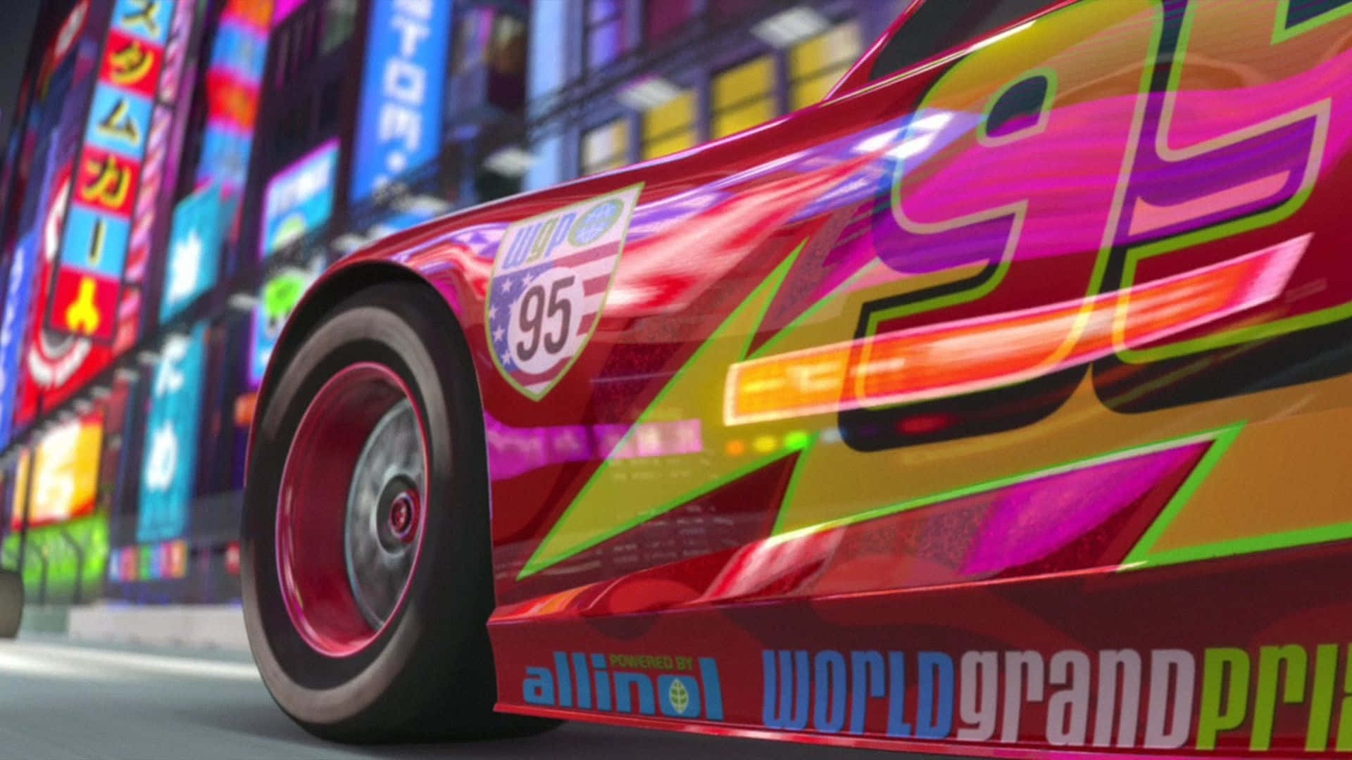 Lightning McQueen Jifunge kwa Mbio za Kufurahisha Picha ya Ukuta