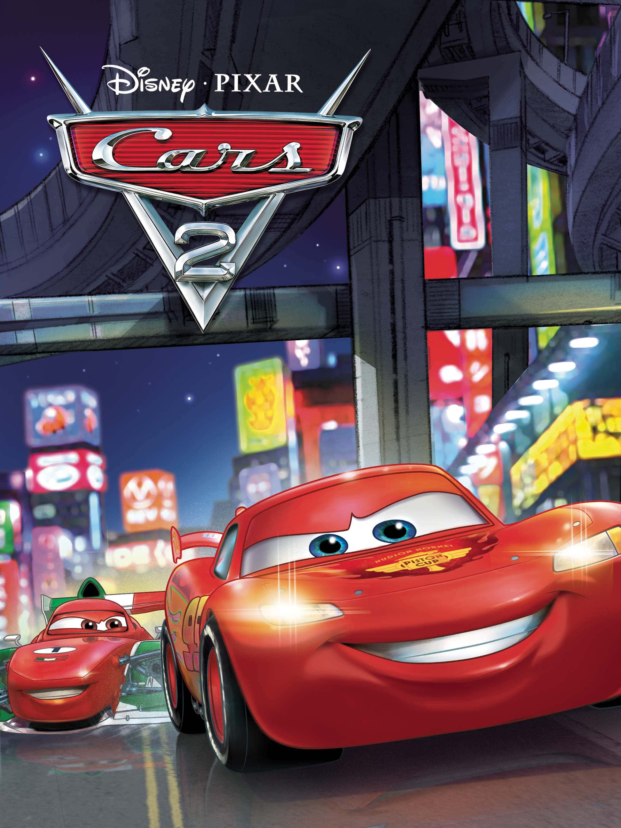 Lightning McQueen anaongoza katika Cars 2 Picha ya Ukuta