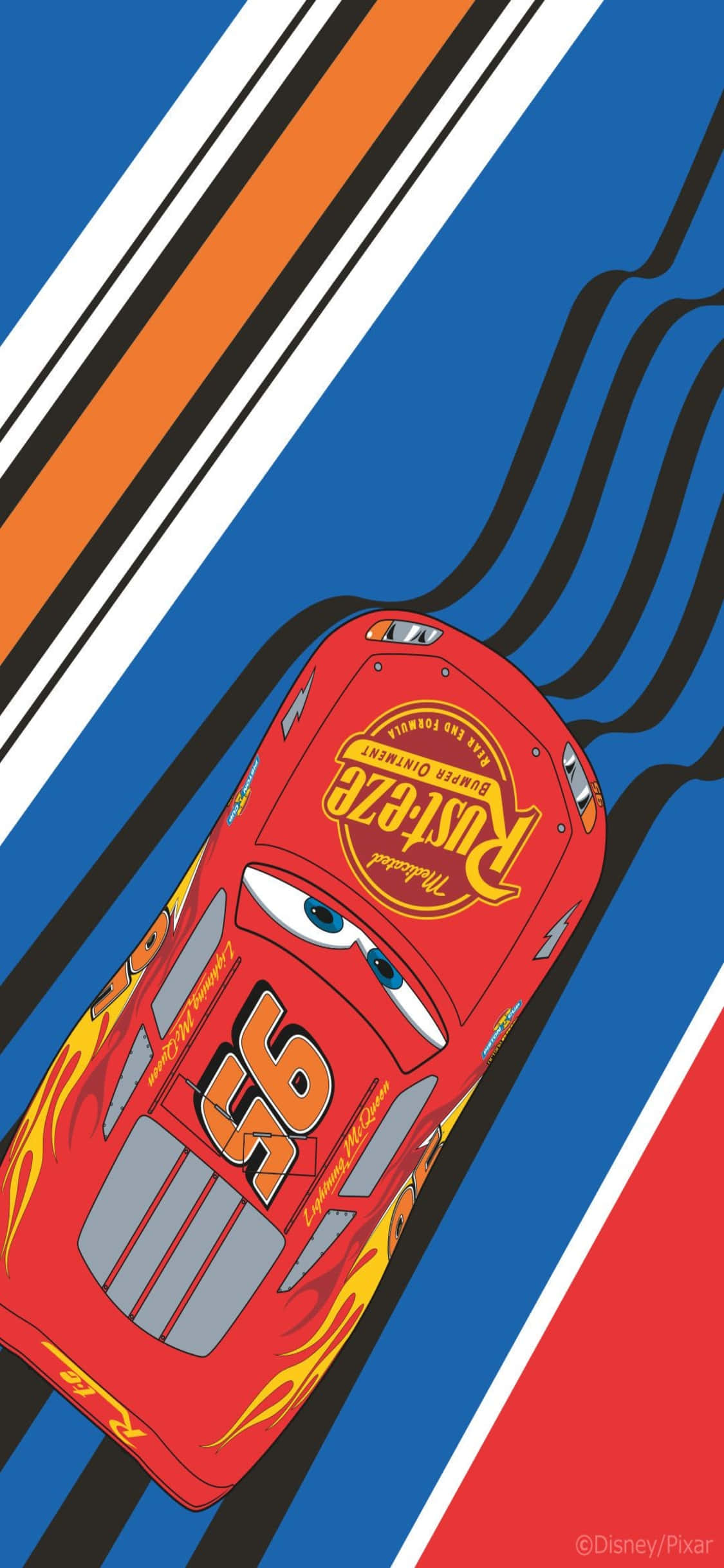 Lightning McQueen Digital Artwork iPhone X Cars Background Picha ya Ukuta
