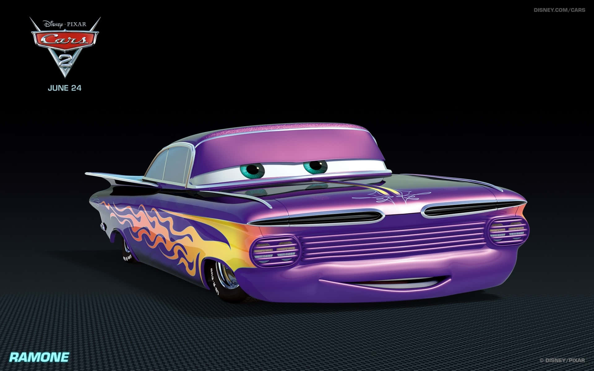 Lightning McQueen na Mater Wakiangaza London Picha ya Ukuta