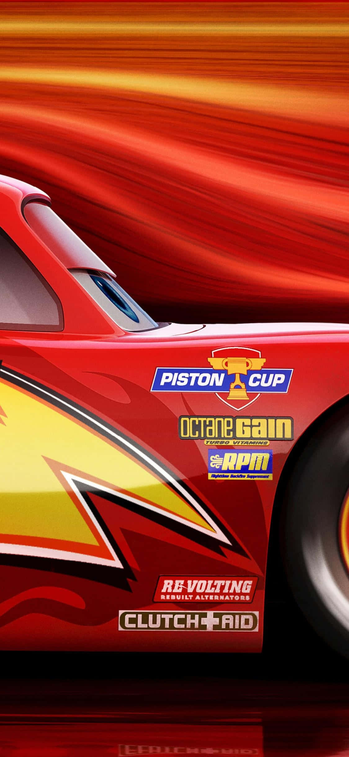 Lightning Montgomery McQueen iPhone X Nyuma ya Filamu ya Magari Picha ya Ukuta