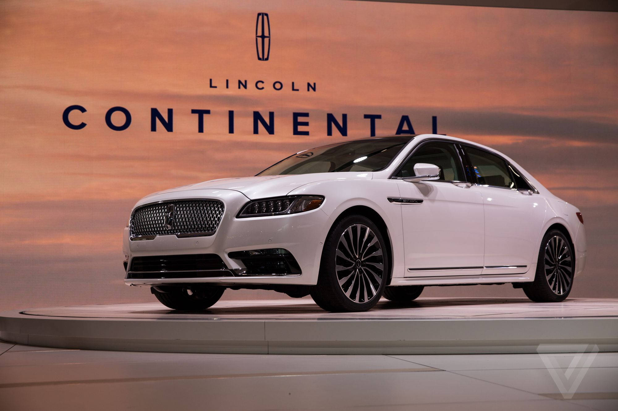 Lincoln Car Katika Maonyesho ya Magari Detroit Picha ya Ukuta