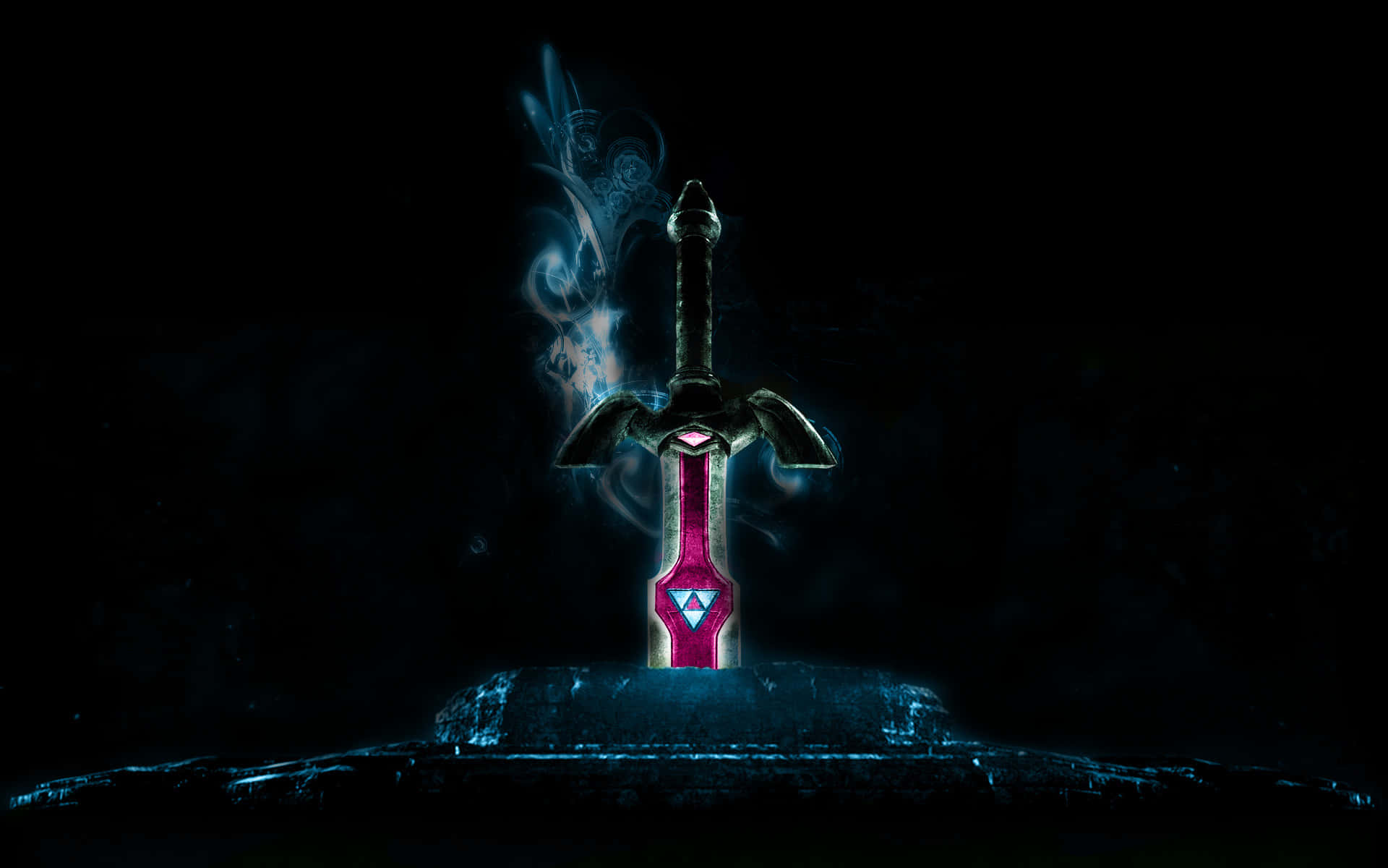 Link anavuka ardhi ya Hyrule katika Legend of Zelda Picha ya Ukuta