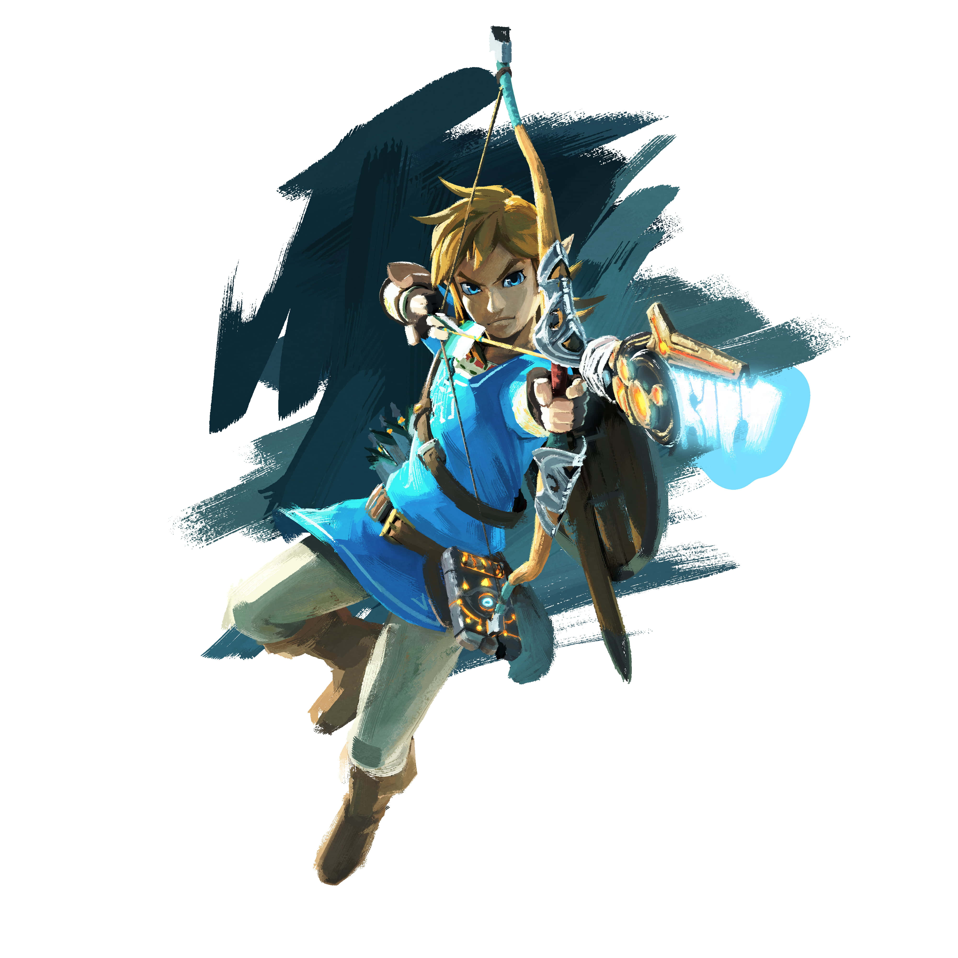 Link na Princess Zelda wakipigana kwa ujasiri na nguvu Picha ya Ukuta