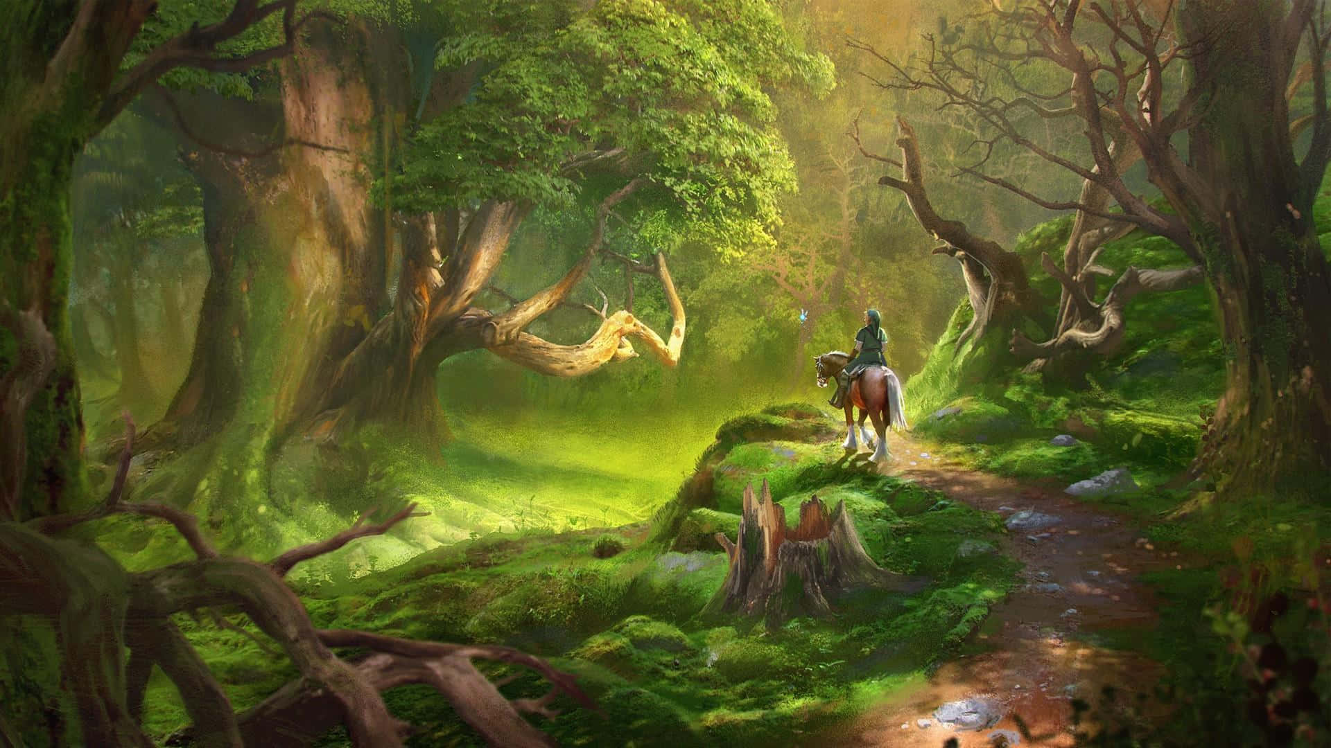 Link, shujaa shupavu wa wakati katika Legend of Zelda Picha ya Ukuta