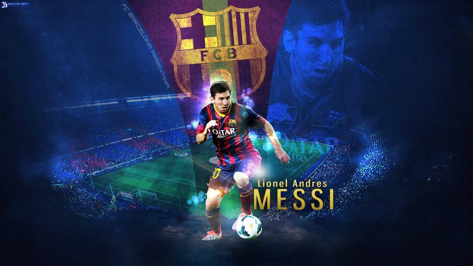 Lionel Andres Messi, nyota maarufu wa soka duniani Picha ya Ukuta