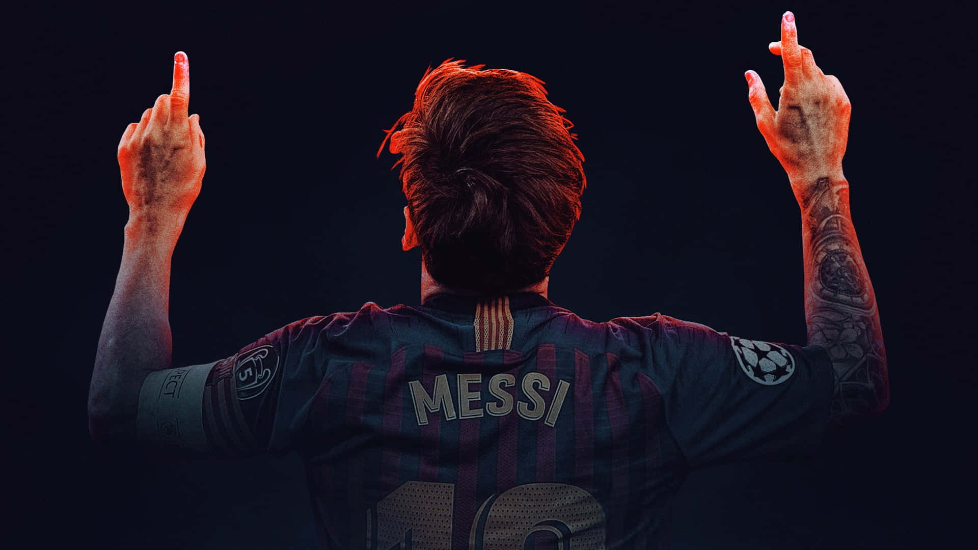 "Lionel Messi akiendelea kuvunja rekodi mpigo mmoja baada ya mwingine." Picha ya Ukuta