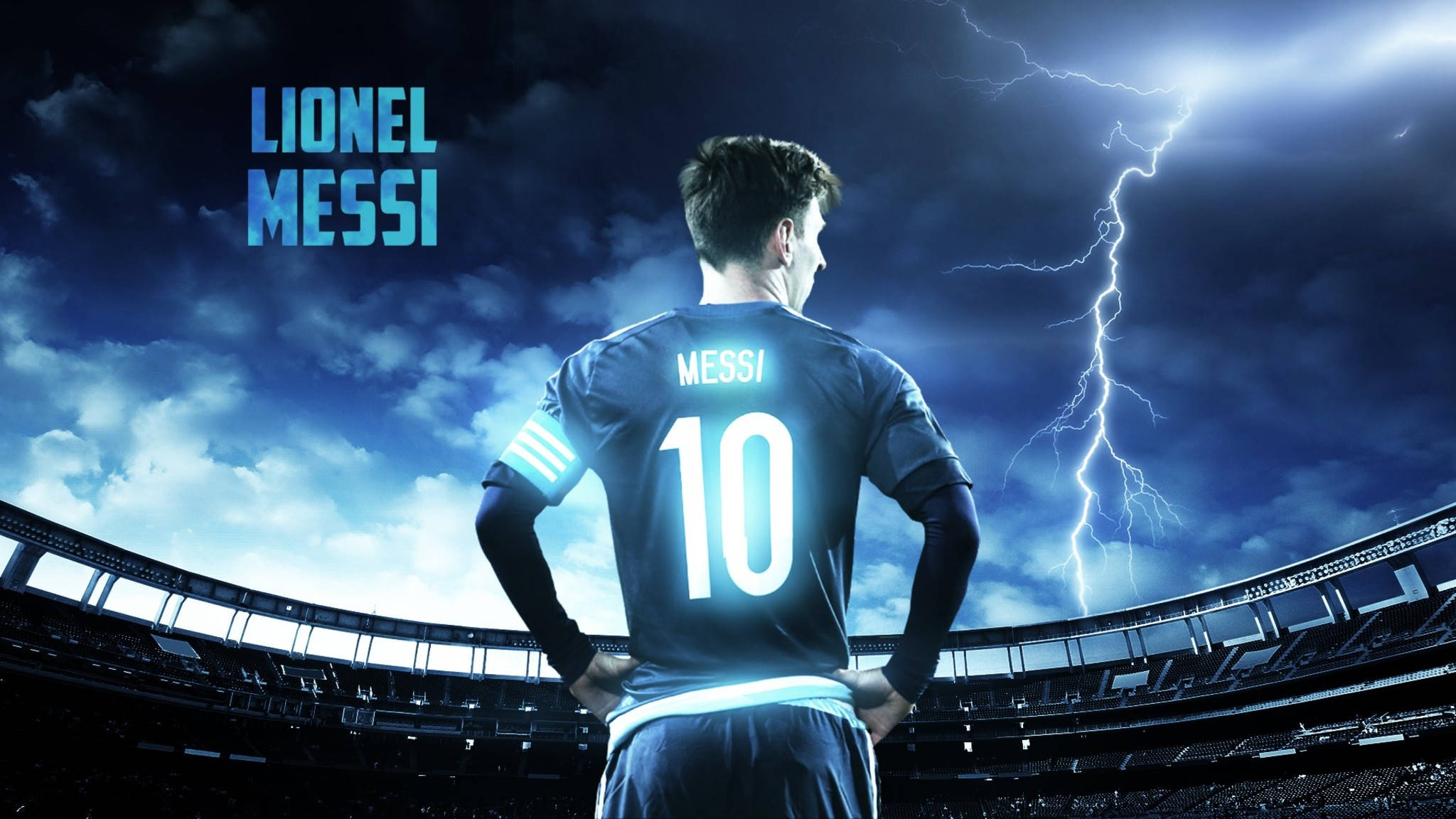 Lionel Messi, Akiangaza Uwanja Picha ya Ukuta