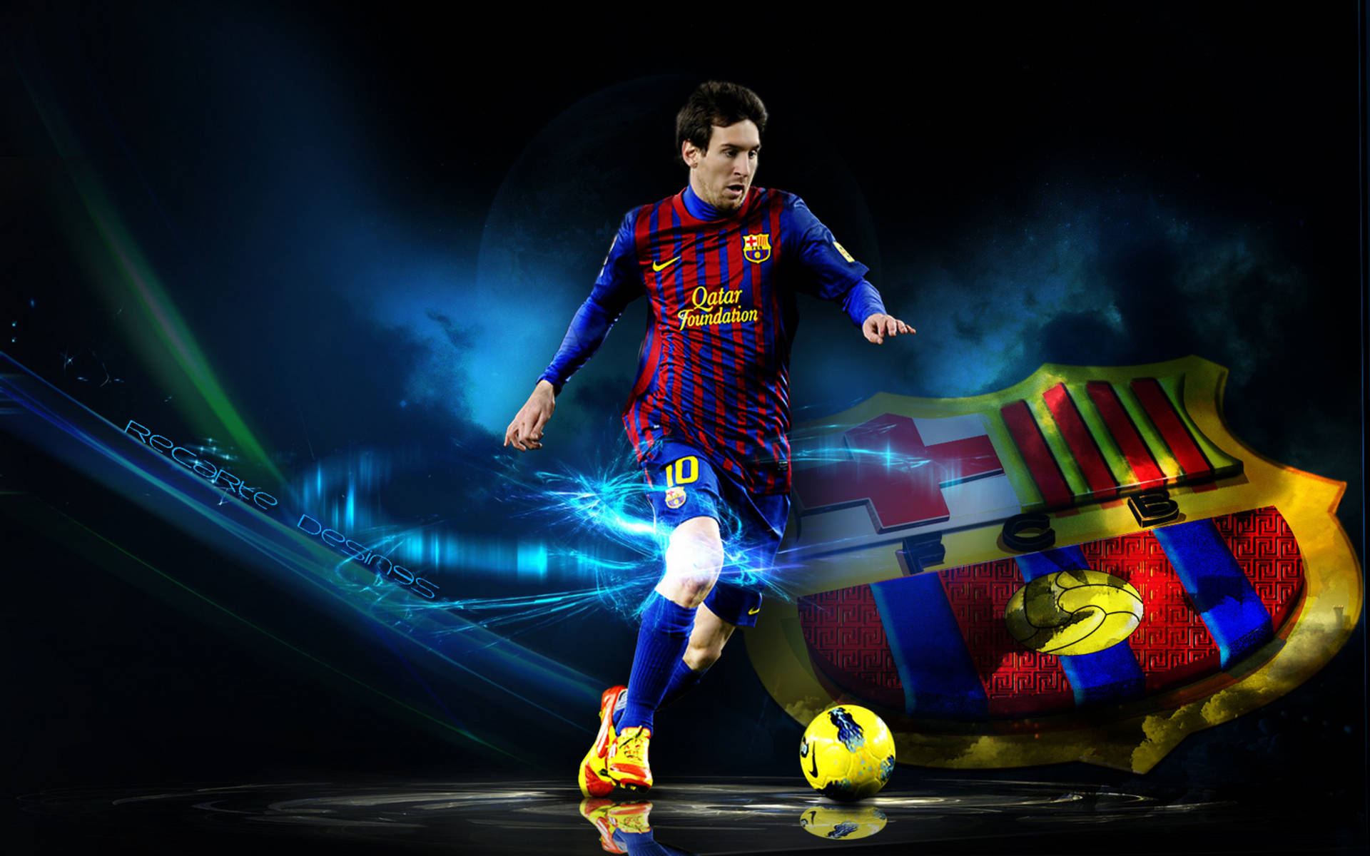 Lionel Messi akiwa na FC Barcelona Picha ya Ukuta