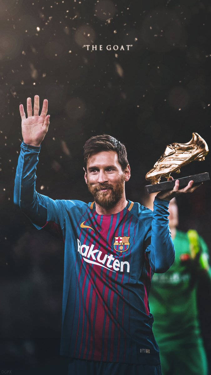 Lionel Messi akiwa na Kiatu cha Dhahabu Picha ya Ukuta