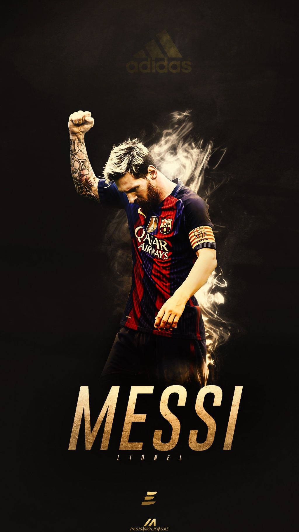 Lionel Messi anasherehekea baada ya kufunga bao Picha ya Ukuta